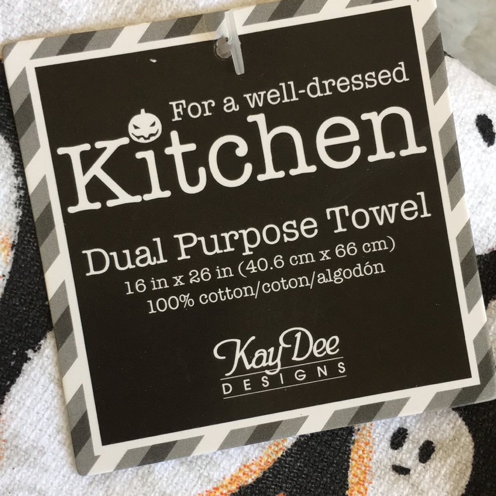 Ghosts Boo Y’all Kitchen Towel Cotton NWT Kay Dee Designs 26x16” - Picture 3 of 16